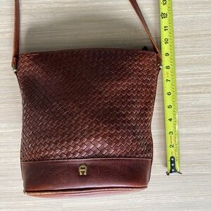 Vintage Etienne Aigner Brown Leather Crossbody